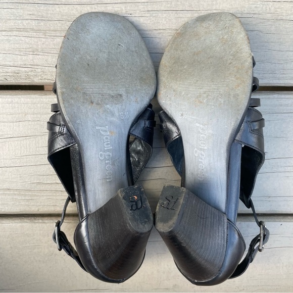 Paul Green Christy Black Caged Strappy Heels Sandals Shoes size 9 - Picture 16 of 16